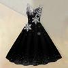 (Merry Christmas) Women's Casual Fashion Christmas Snowflake/Christmas Tree/Snowman Print Round Neck Retro Dress