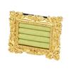 Tabletop Jewelry Display Holder with Ornate Frame, Four Ring Rows for Counter Merchandising, Vanity Storage, and Styling Use