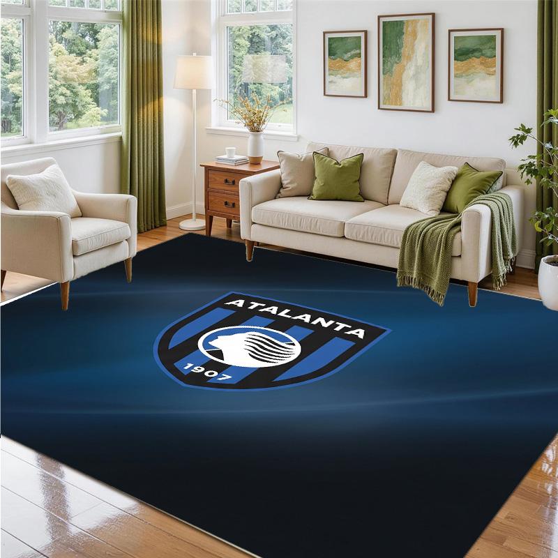 Atalanta FC Design Crystal Velvet Rug Soft Decorative Mat for Bedroom Entrance