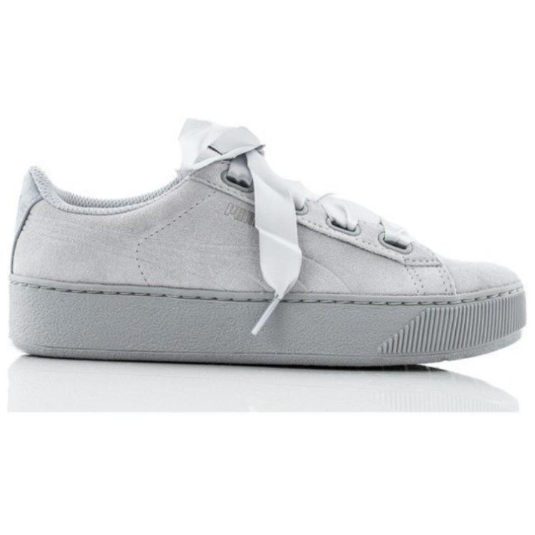 Puma Vikky Platform Ribbon Grey/White Women's 366418-02
