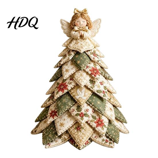 Festive DIY Projects for Holidays Quilted Fabric Christmas Tree Craft Kit Vintage Patchwork Sewing Set Unique Handmade Presents Tabletop Decor Xmas