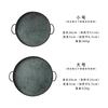 Iron Art Double Handles Decorate Deep Storage Tray Bar Restaurant Coffee Shop Serving Plate Metal Retro Style Photography Props
