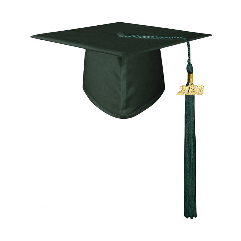 High School Graduation Cap Matte Graduation Cap with 2026 Tassel Adjustable Elastic Unisex Graduation Hat Adult for College