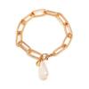 Water Drop Pearl Pendant Bracelet Cold Style Hip Hop Simple Jewelry Women, Korean Version Anklet Bracelet Two-Piece Set