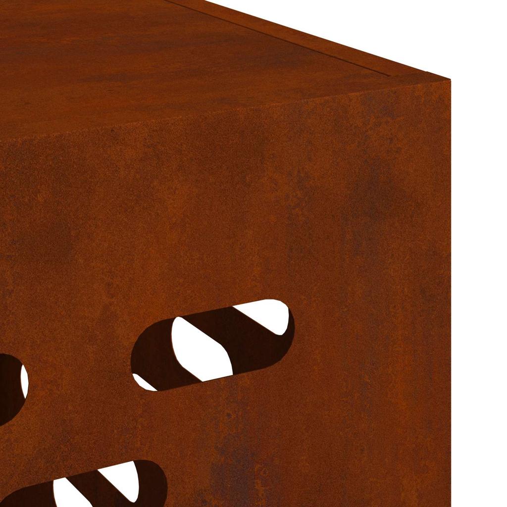 Air Conditioner Cover Rust Colored 90 x 40 x 60 cm Weatherproof Steel