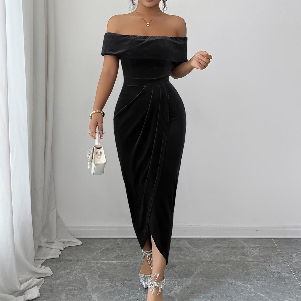 Modisches und elegantes trägerloses langes Kleid für Damen