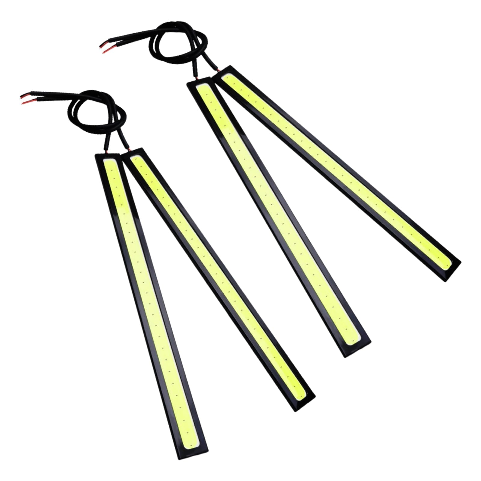 

TochiWish Explosive LED Thin Daylight Bar Light 12VCOB Full Luminous Waterproof Dustproof Double Sided Tape 17cm Set of 4 Pink