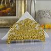 European Style Metal Paper Dispenser Desktop Ornament Gold Tissue Box Napkin Holder  Coffee Shop