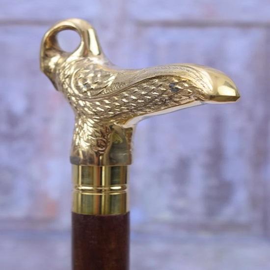 93,98 cm Messing Schwanengriff Gehstock Holz- und Messingstock Gehstock Geschenk für Großvater