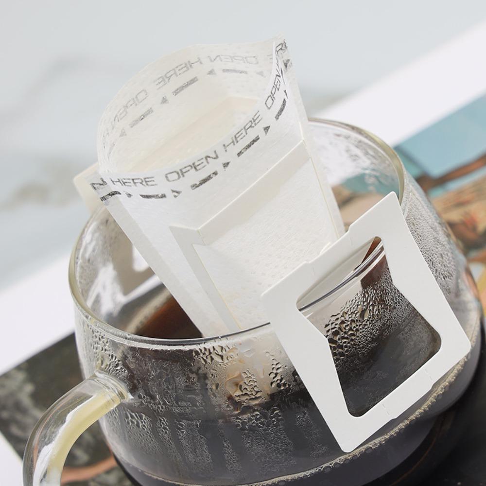 50/100PCS Disposable Coffee Filter Bags Drip Coffee Paper with Hanging Ears Portable Espresso Tea Brewing Accessories