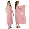Cedar Eight Wrap Towel, Wearable Bath Towel for Adults, Perfect for Changing Clothes, Gyms, Hot Springs, Saunas, Beach Towels, and More (Pink)