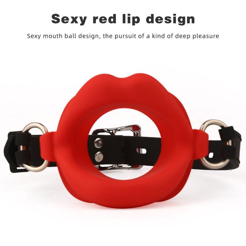 Silicone Oral Fixation Silicone O Ring Mouth Plug Open Gag Toys for Couples Sex Shop BDSMM Bondage Restraint Lips Shape Sex Toys