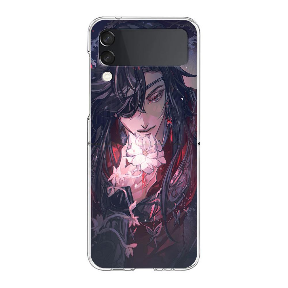 Heaven Official’s Blessing Phone Case For Samsung Galaxy Z Flip 3 4 5 Hard Folding PC Shell For Samsung Z Flip3 Clear Cover