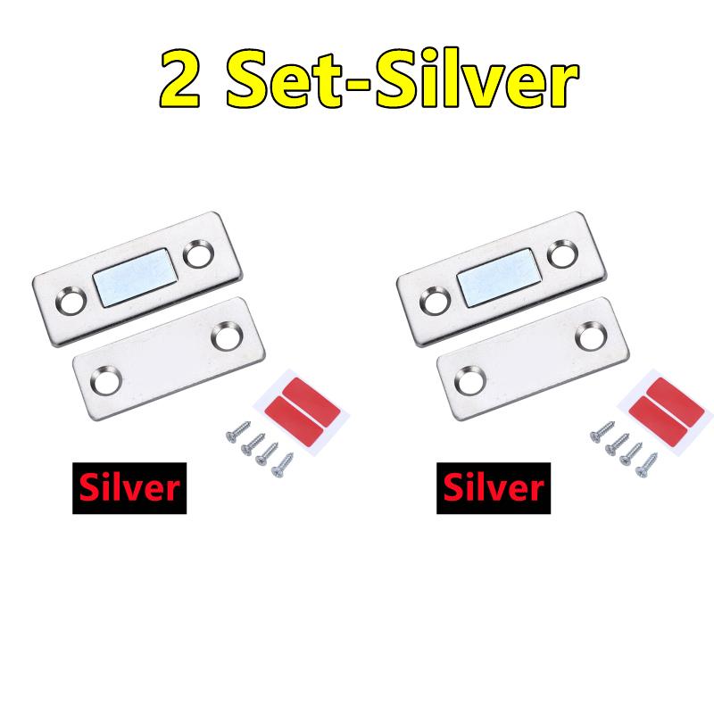 6-1Set Strong Magnetic Cabinet Catches Ultra-Thin Door Magnets Stops Invisible Adhesive Drawer Magnet Catch for Kitchen Closer