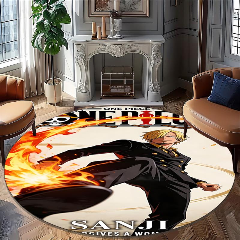 1pc S-Sanji  Carpet, Round Rug, Comfortable, Suitable for Entryways, Living Rooms, Office, And Bedrooms, Christmas Decoration