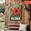 Metal Wall Art Vintage Hibiscus Flower Home Decor