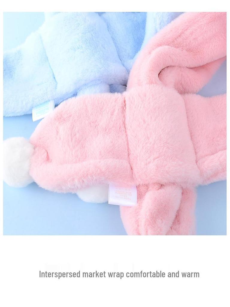 Pluszowy szalik Melody Kids: Ciepły, pogrubiony komin dla dziewczynek - Wiatroszczelny i chroniący przed zimnem na jesień/zimę.