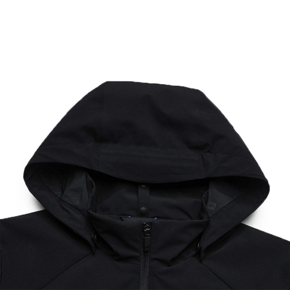 FILA Jackets Men's Jet Black Hooded Non Detachable Moderate F11M542707FBK