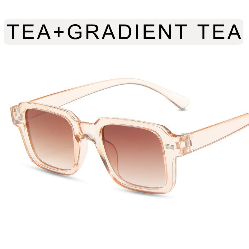 Box Meter Lunettes de soleil cloutées pour femmes, lunettes de soleil rétro pour hommes, lunettes de soleil photo minimalistes, accessoire de mode, non polarisées