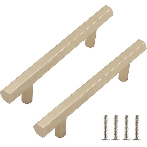 6 Pack Cabinet Pulls, Aluminium Alloy Hexagon Drawer Pulls Cabinet Handles, Modern Pull Handles Hardware for Bedroom Kitchen Bathroom Closet Wardrobe