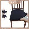 2/4pcs Solid Color Brushed High Elastic Chair Cover, Comfortable Chair Seat Cover, Dust-proof And Dirt-resistant Chair Slipcover