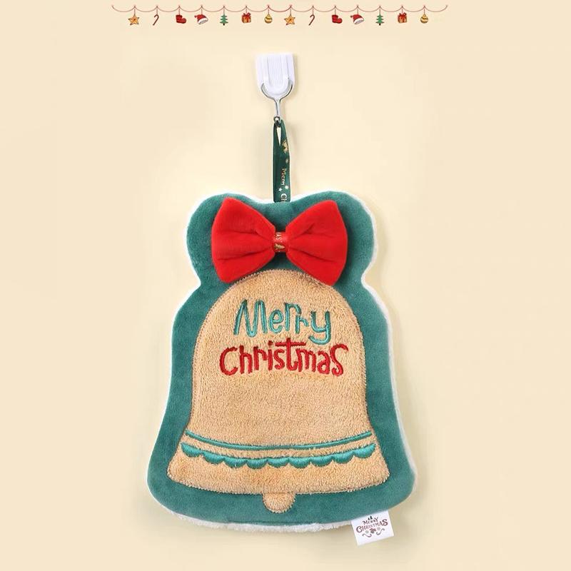 Christmas Creative Hand Towel Decoration Gift Theme Event Towel Coral Fleece Practical Commemorative Small Towel