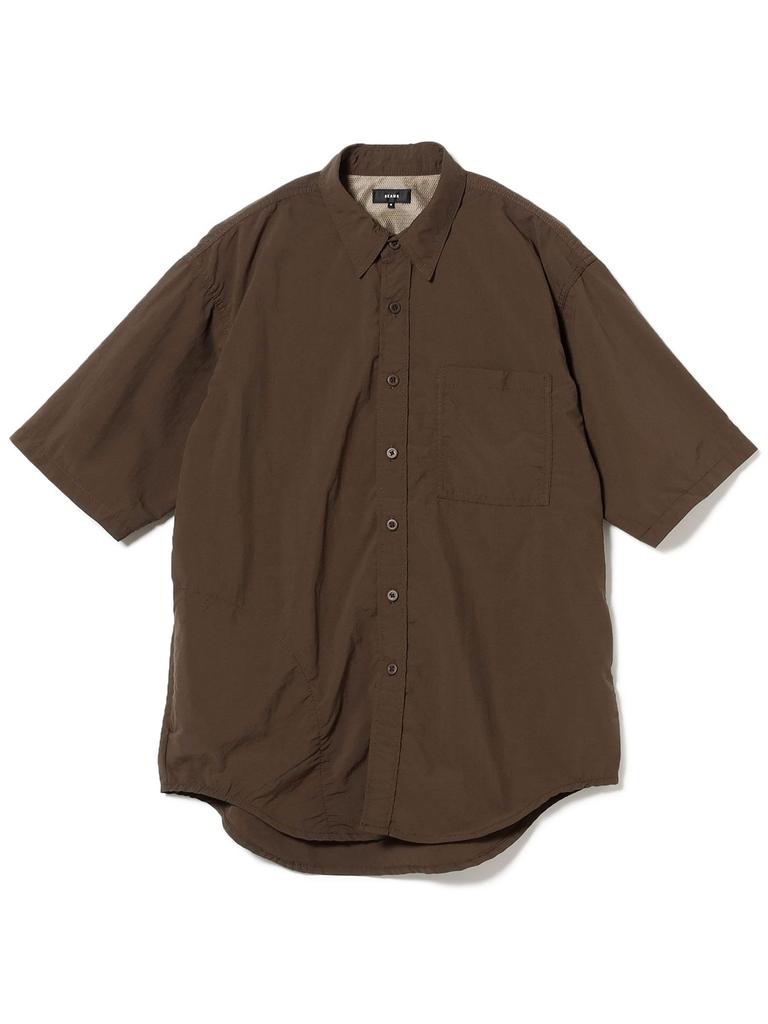 Beams Men's Water-Repellent Active Shirt, Olive, Size M