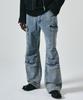 NOIRER Utility Cargo Wide Denim Pants (Blue)