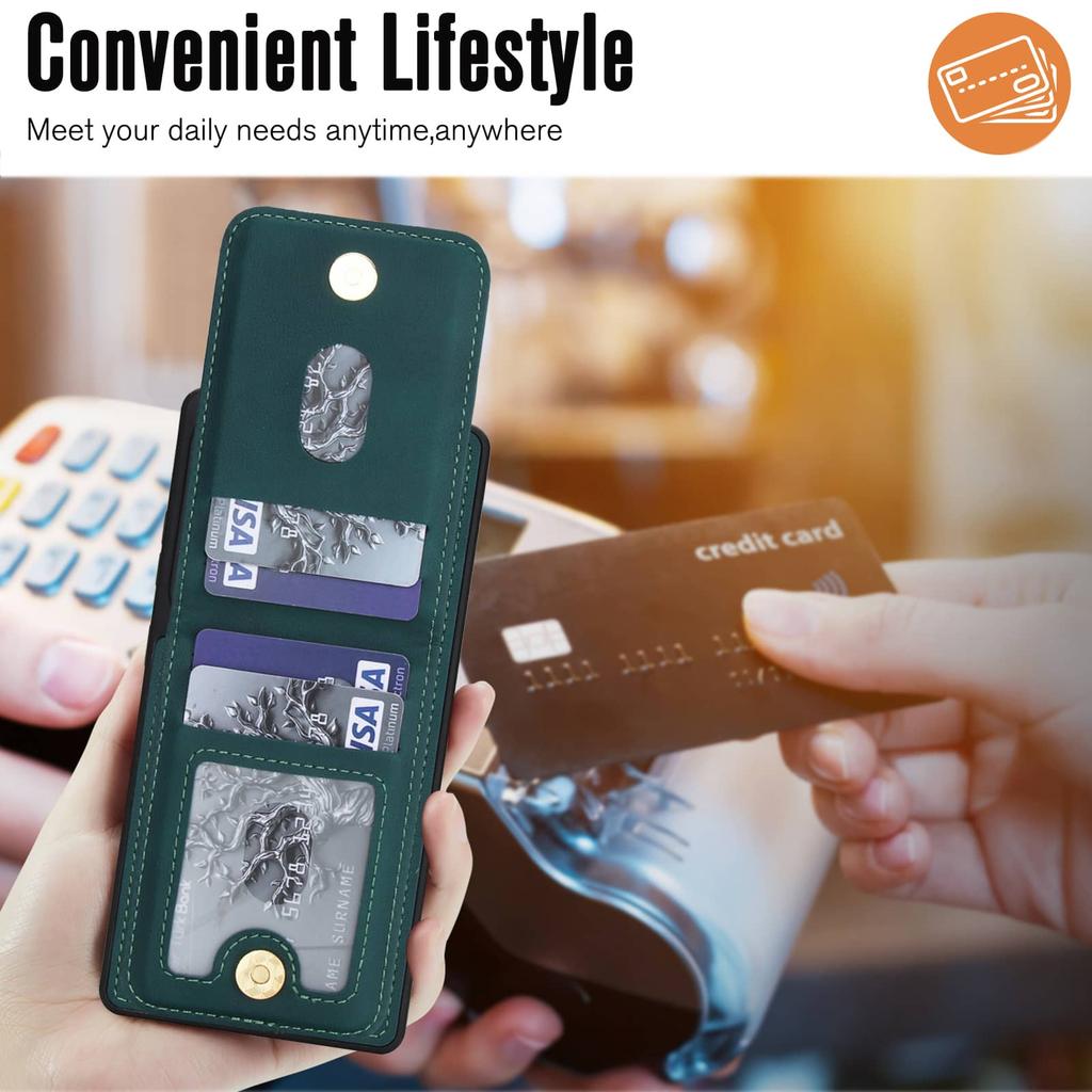 WEFOR Magnetic 2 In 1 Detachable for Samsung Galaxy S25 S24 S23 S22 Ultra Wallet Case with Card Holder, RFID Blocking Kickstand