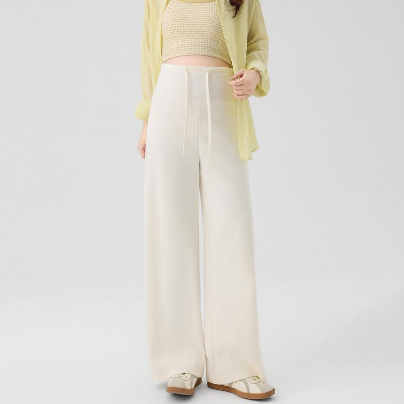 

Spring/Summer 2026 Maternity Wide-Leg Pants - No Slip, Belly Comfort, Lightweight M