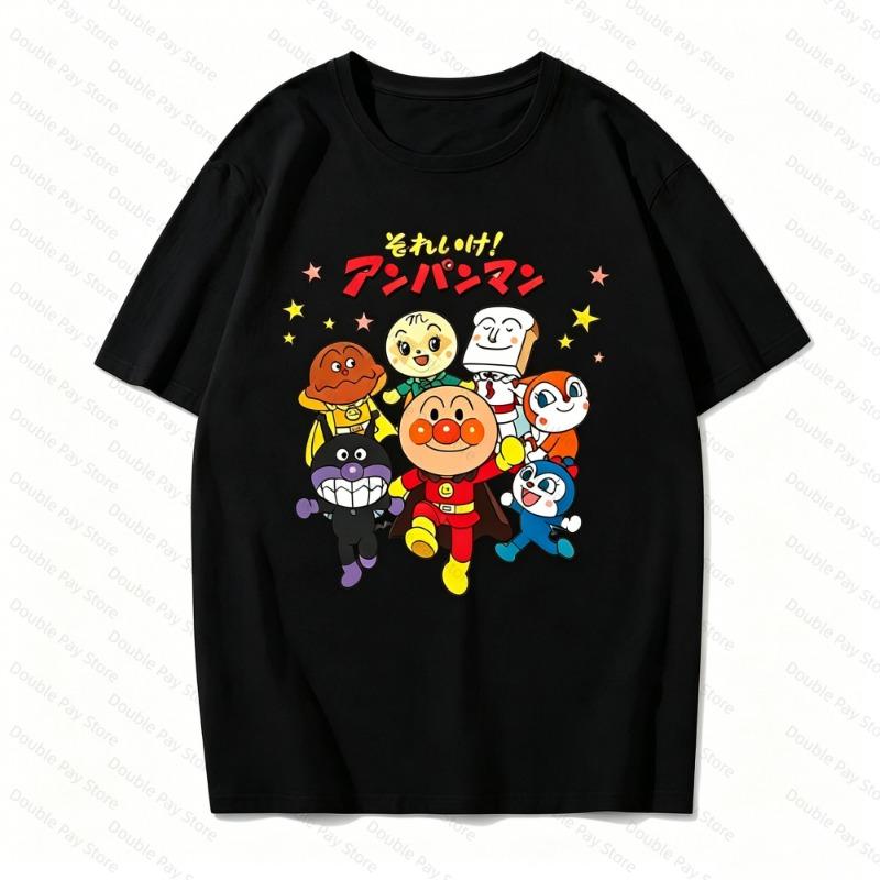 2026 Short Sleeve Tee Graphic A-Anpanmans Men T-shirt Cotton Woman t-shirts Gifts for Boyfriend Summer Tops Streetwear Vintage