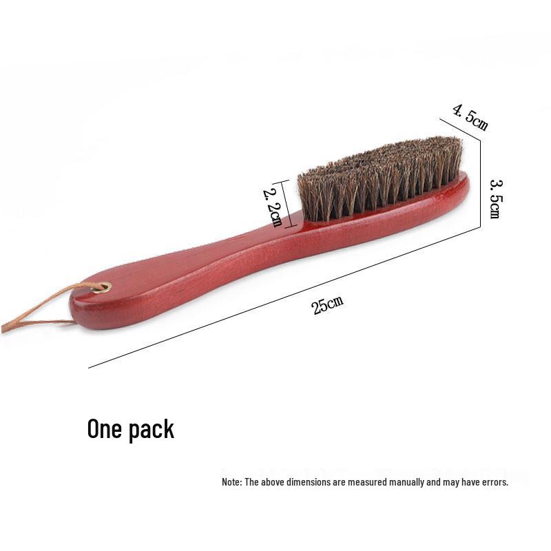 Horsehair Shoe Brush with Handle – Hangable Dust Removal Care Tool, Customizable with Logo.