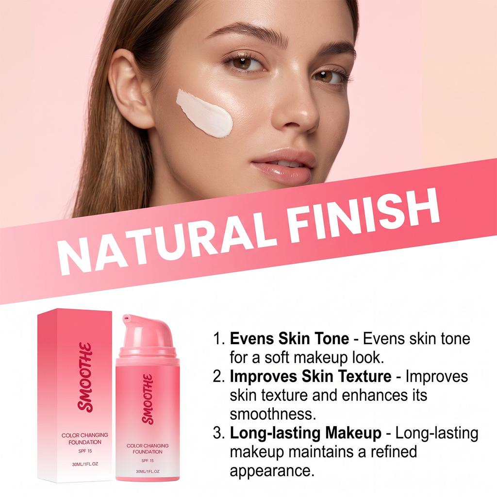 Color-Changing Foundation, Even Skin Tone Natural Finish