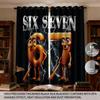 2pcs 67 Element Printed Perforated Blackout Curtains With Multiple Sizes Living Room Bedroom Home Decoration Easy To Install