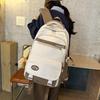 School season large-capacity contrasting color labeling men's and women's school bags new leisure travel backpacks