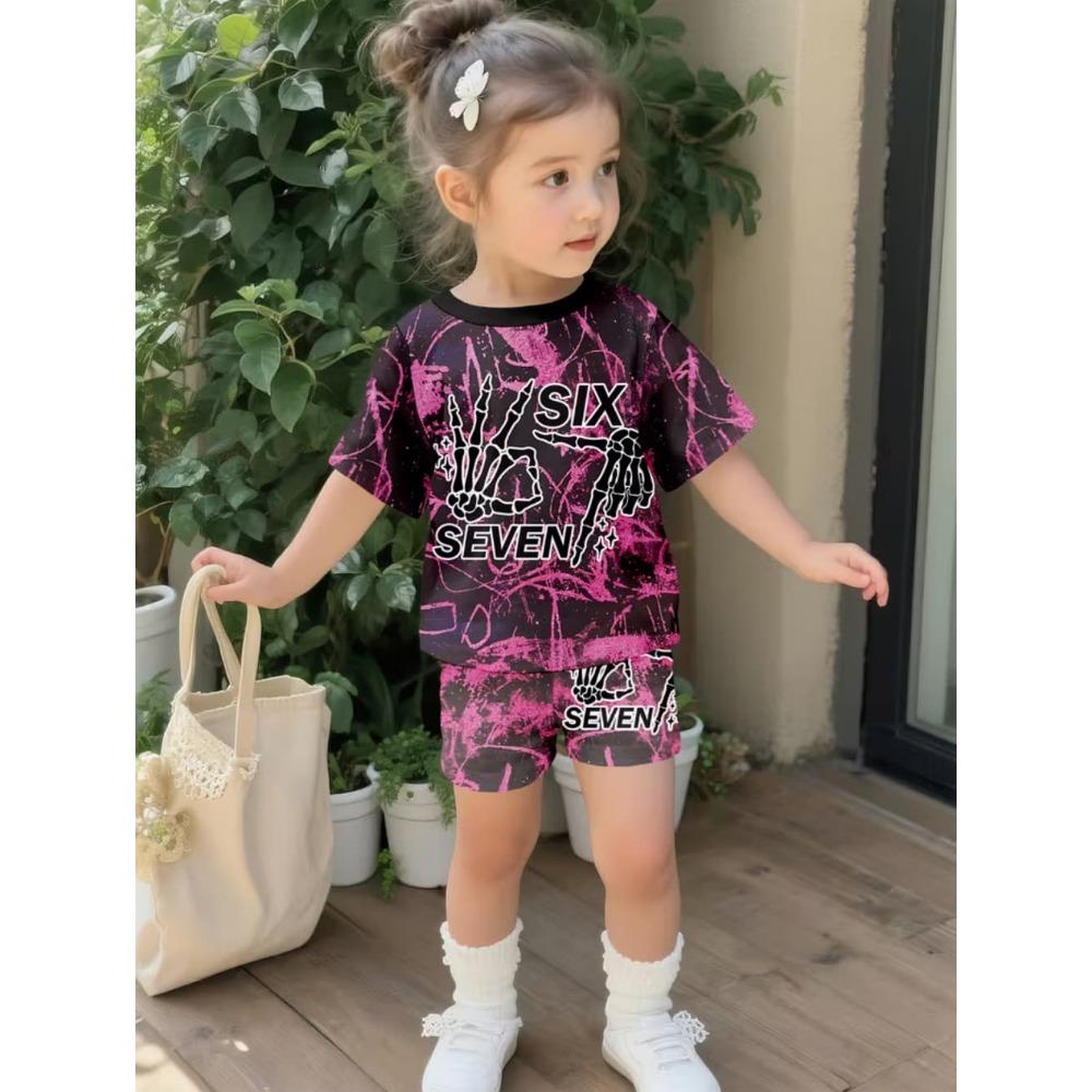 67 Meme Ragazze Italiane Brainrot Set Magliette per Bambini Regalo Divertente Harajuku Bambini Top Corto Estivo Set Manica Corta Abbigliamento per Bambini