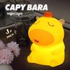Capybara Lulu Night Light Cute Led Silicone Sensing Pat Lamp Room Decoration Usb Charging Indoor Atmosphere Lamp Children Gift