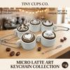 Mini Simulation Latte Coffee Cup Keychain Soft Press Anti-Anxiety Fidget Toy Lovely Ornament for Backpack Key Accessories