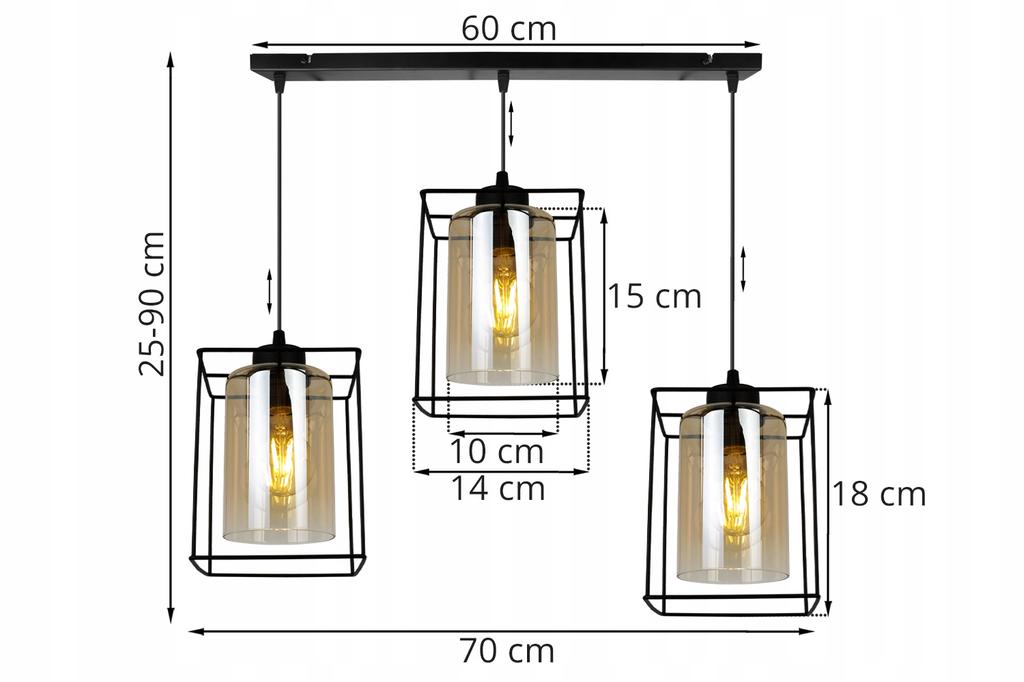 MODERN ELEGANT HANGING LAMP GLASS SHADE