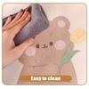 Cute Bear & Rabbit Car Seat Organizer with multi-pocket, tissue box, cup holder and phone slot, ideal cartoon back seat car accessories.
