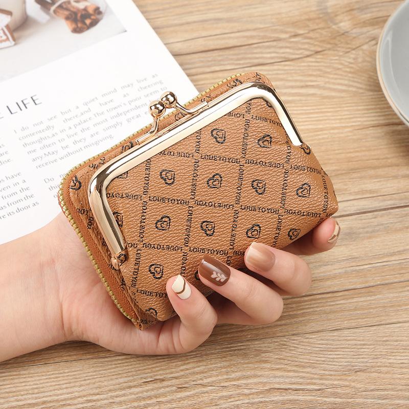 New Women's Wallet Fashion Zip Coin Purse Multi-Card Holder Compact Money Clip