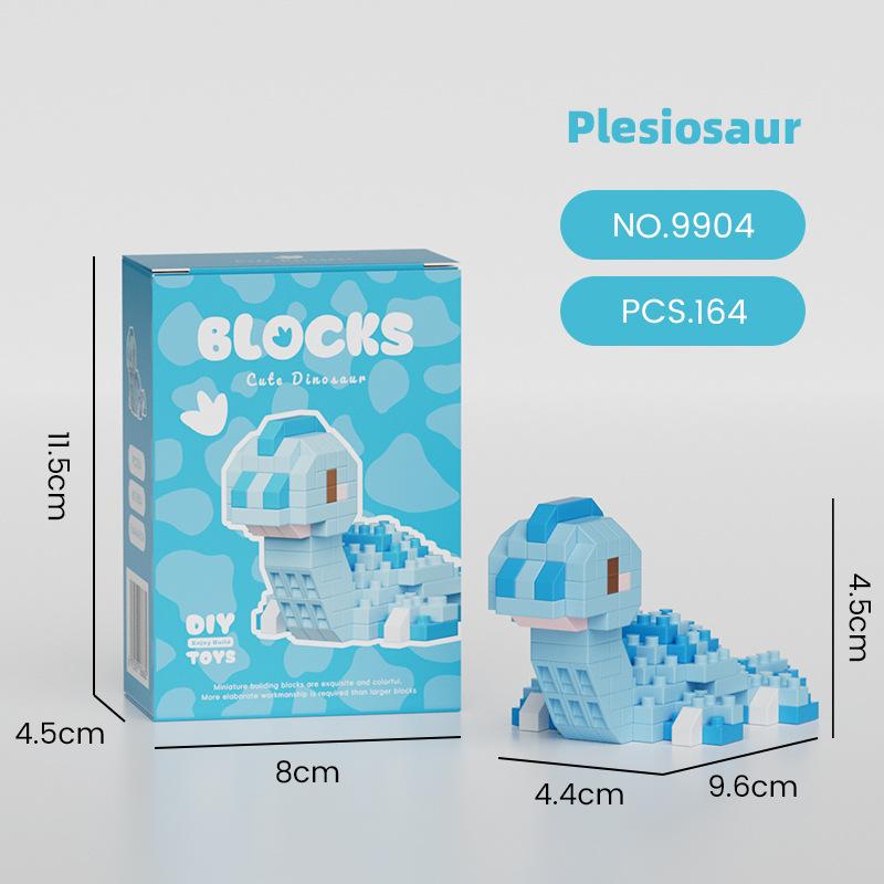 Micro Particle Assembled Building Blocks Leisure Educational Toys 9903-9908 Small Dinosaur Animal Series