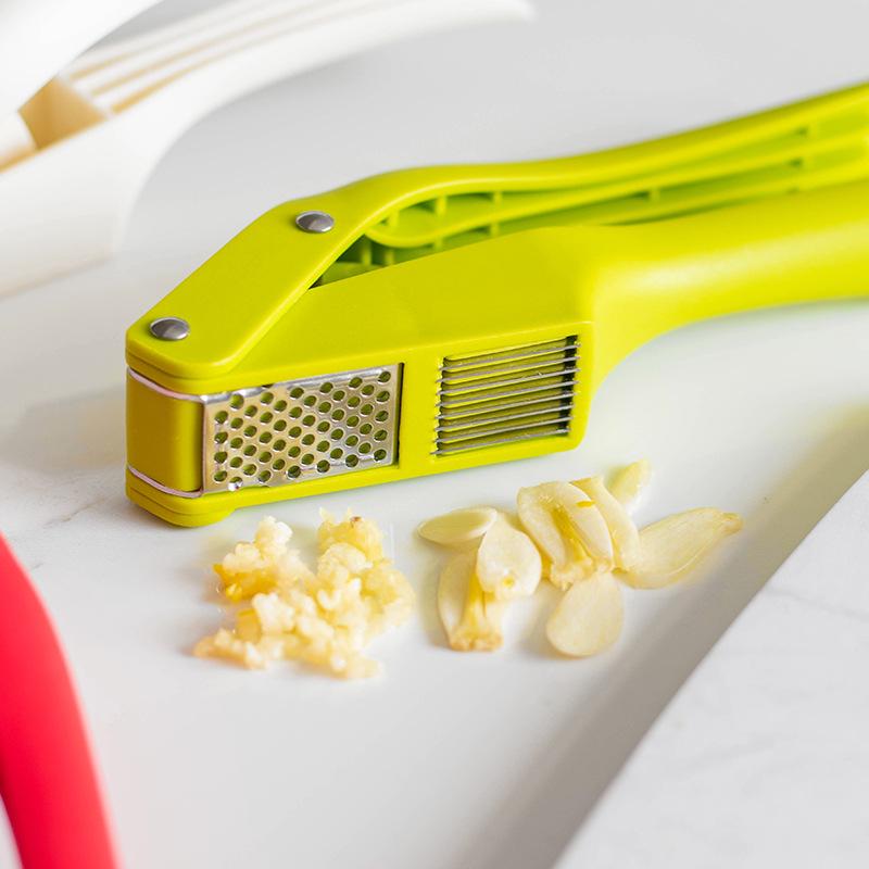 2-in-1 Multifunctional Garlic Press, Mincer, and Slicer Kitchen Gadget