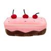 Cherry Cake Plush Pencil Pouch Large Capacity Stationery Case Cute Pen Holder for School Supplies Makeup Brushes
