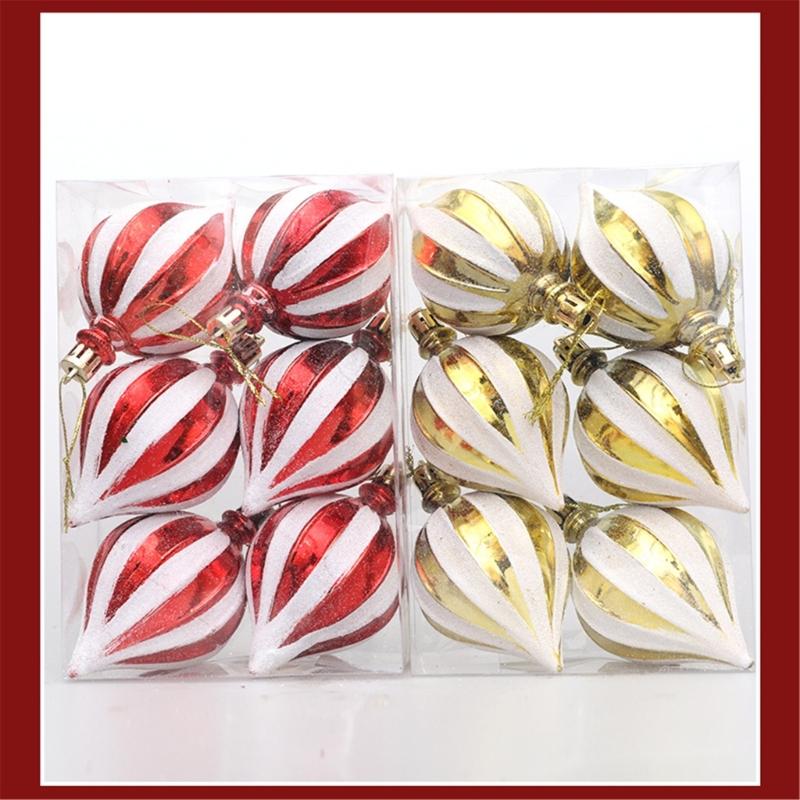 5 Boxes Christmas Tree Hanging Pendants Electroplated Baubles for Holiday Decoration Indoor and Outdoor Ornaments