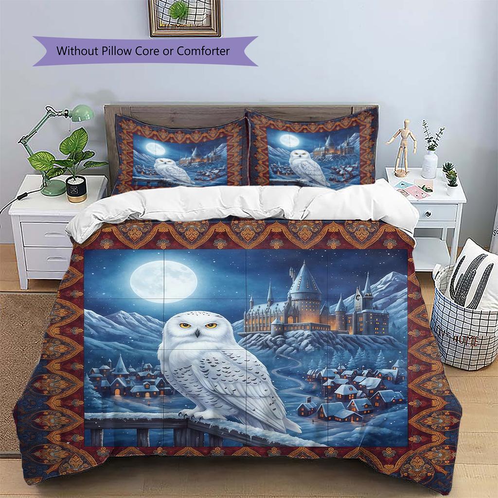 Cartoon Pattern Bedding Quilt Set Quilt Cover Pillowcase Home Decoration Birthday Gift (1 * duvet cover + 2 * pillowcase, without core)