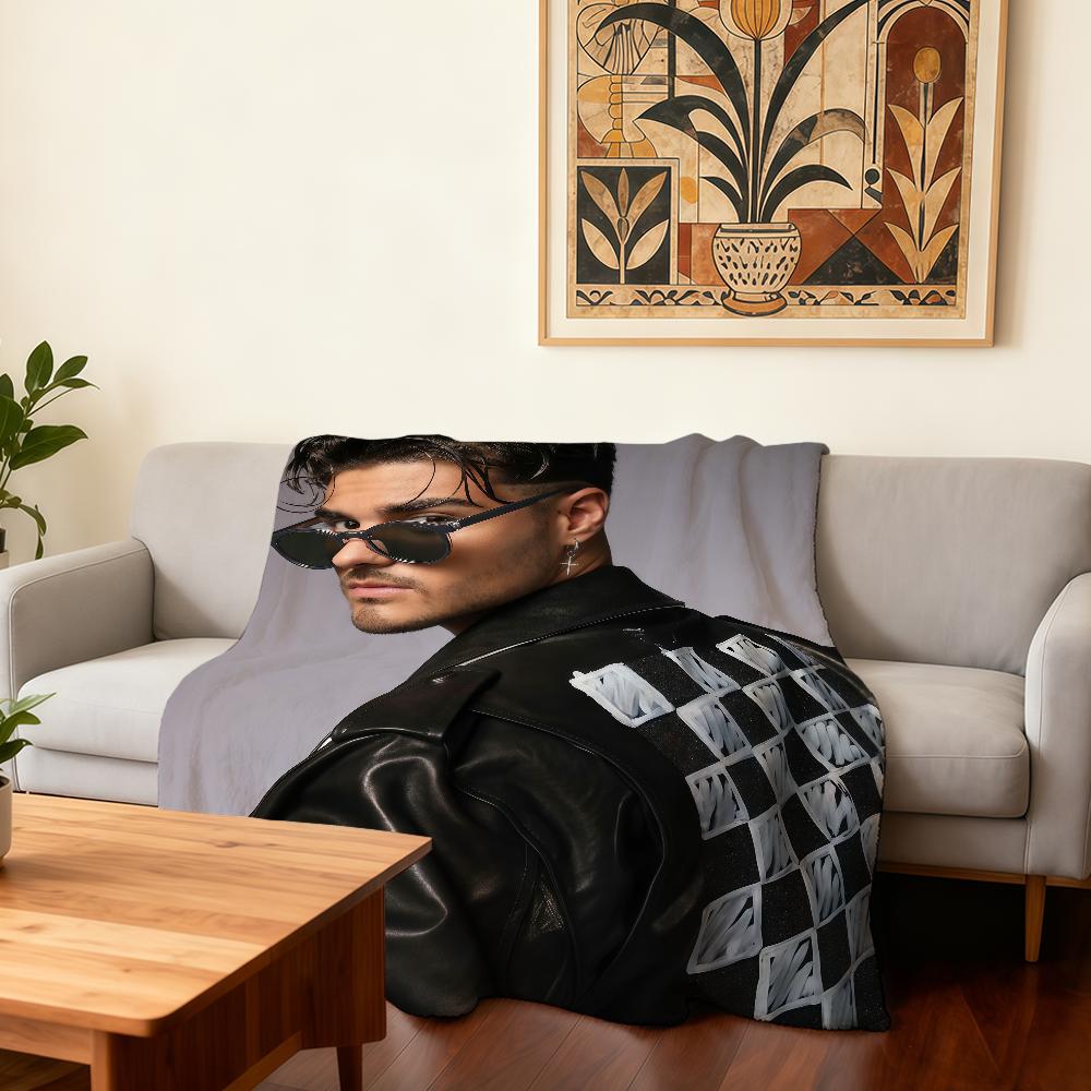 Singer A-Abraham Mateo Blanket Super Warm Comfortable Plush Throw Blanket Child Home Sofa Bedroom Gift 30x40in