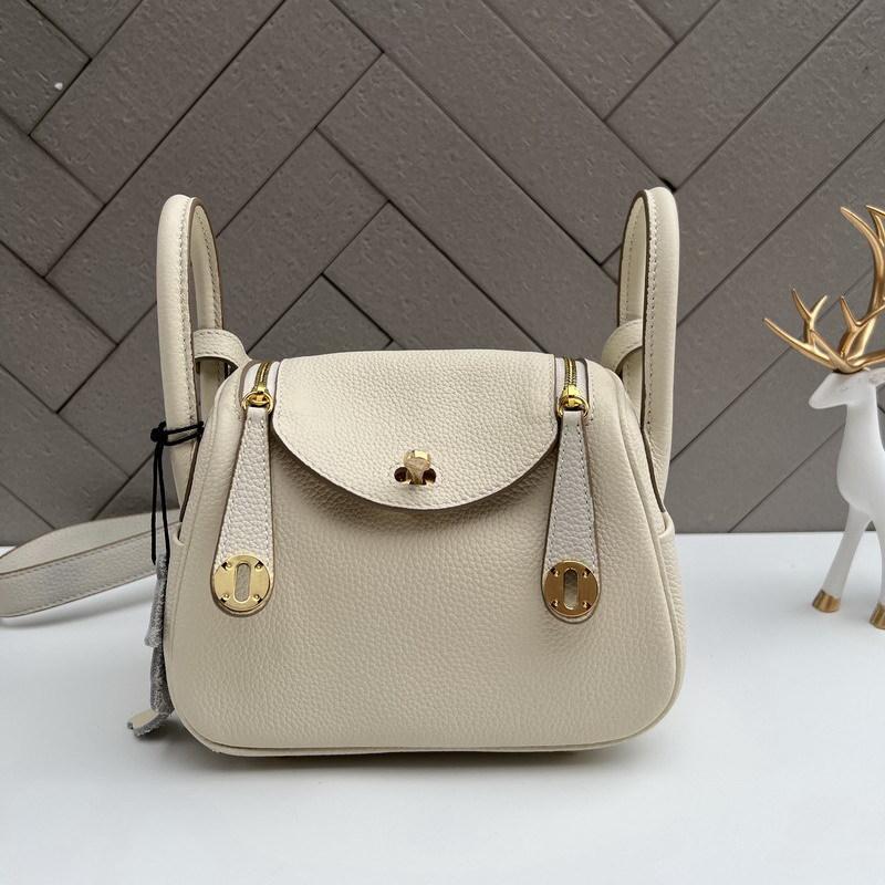 2026 Nouveau Cuir de Vachette Couche Supérieure Cuir Togo 19cm Mini Boucle Dorée Sac Lindi Bandoulière Épaule Femme