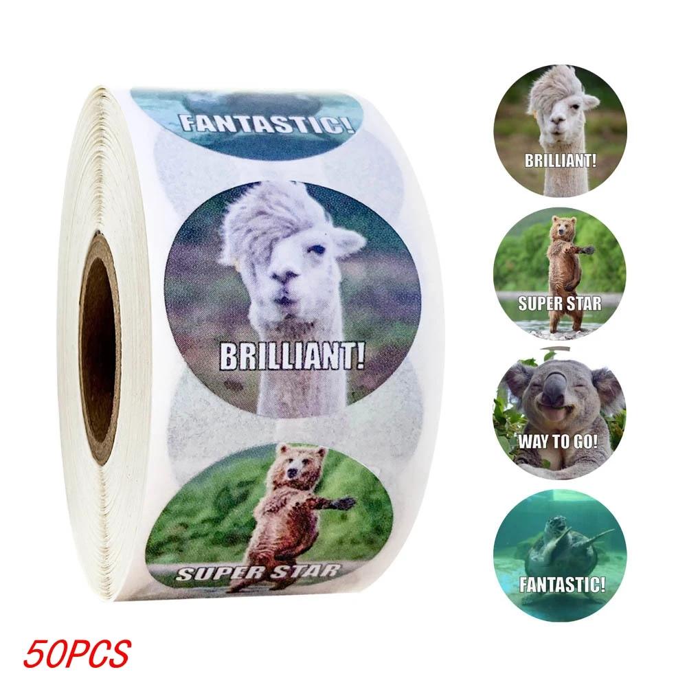 50-500pcs Funny Motivational Stickers for School Teachers Reward Stickers Gift Decor Game Tag Cute Stationery Stickers