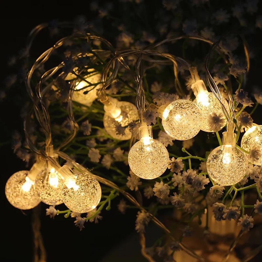 40 LED Warm White Globe String Lights Waterproof Remote Control Fairy Lights